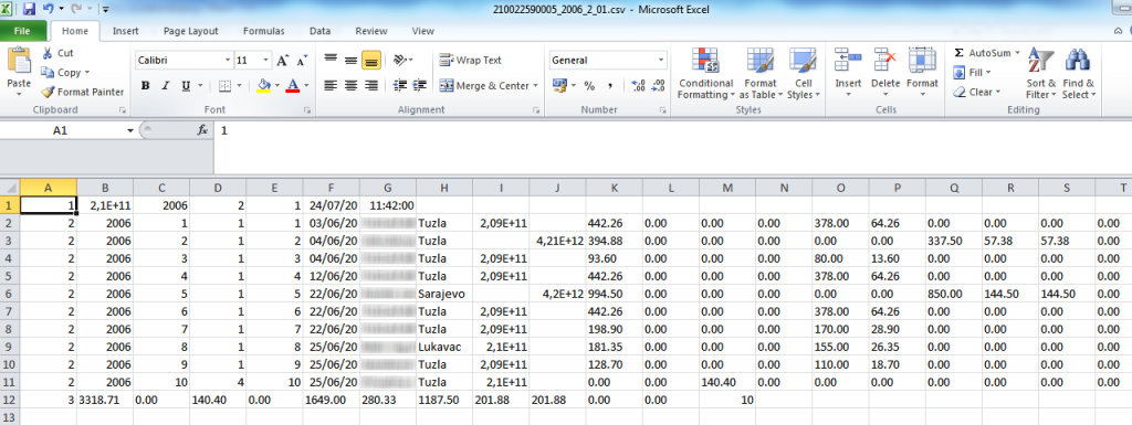 Csv za isporuke